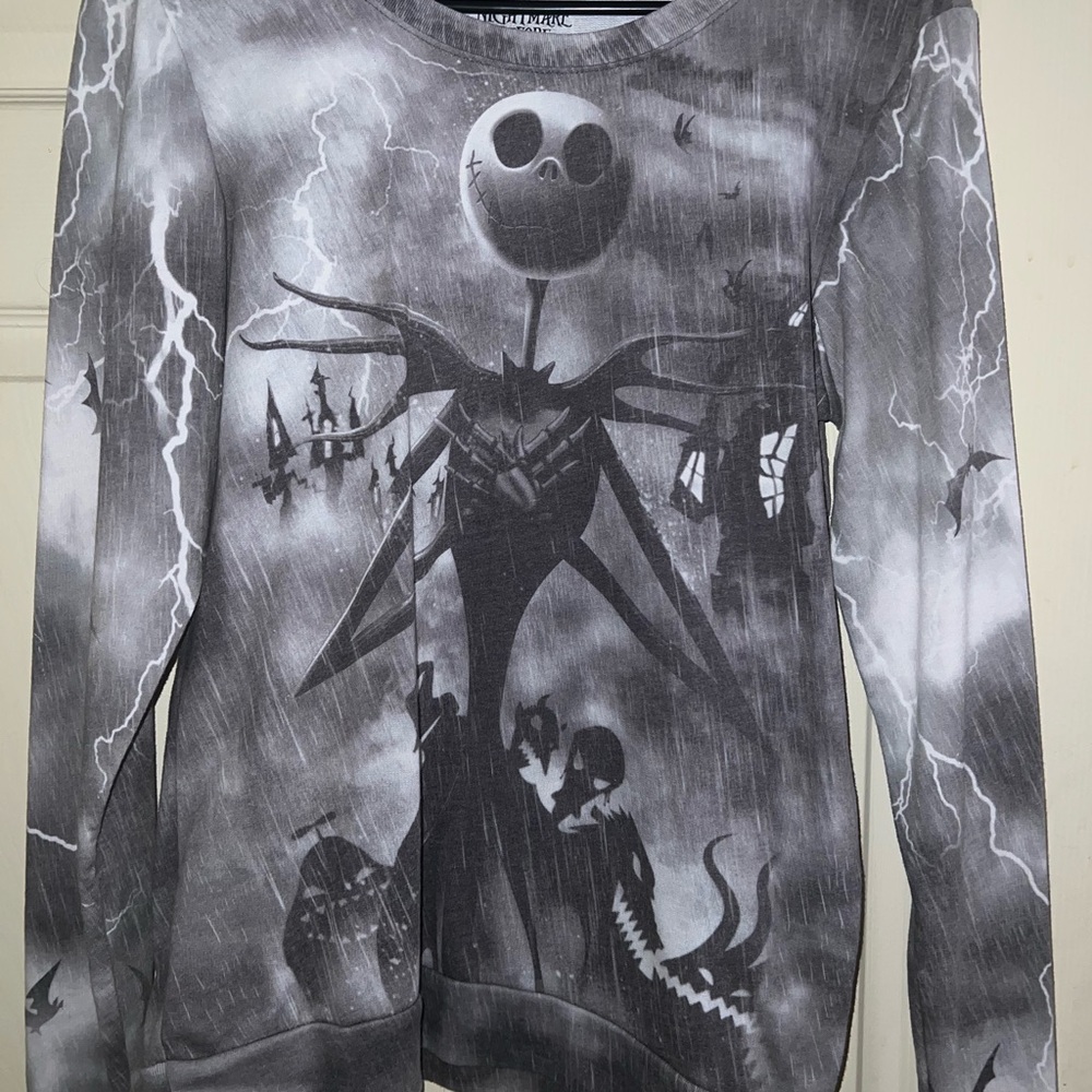 Disney Gray 'Nightmare Before Christmas' Sweatshirt